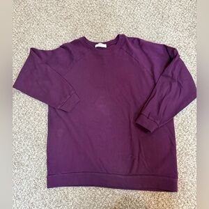 Zenana Outfitters Deep Purple Crewneck Sweatshirt